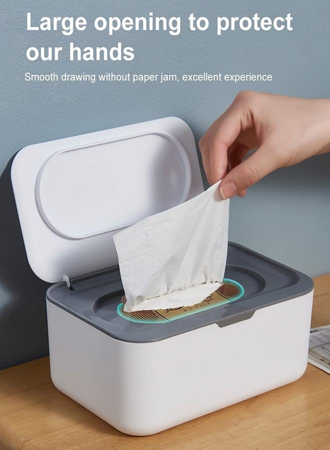 Cazuela ABS Plastic Wet Wipes Dispenser Dustproof Tissue Storage Box Portable Tissue Holder Modern Rectangular Wipe Container With Sealing Design And Lid For Home, Office, Car (Multi Color) - Image 3